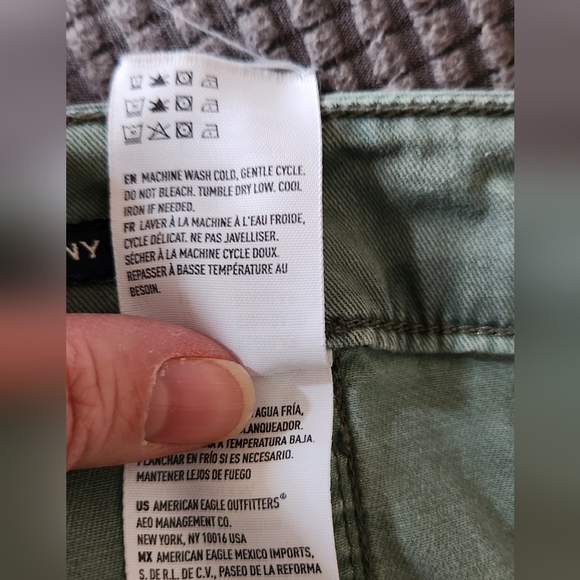 American Eagle Jeans Women's 12 Camouflage Mid-Rise Skinny Stretch Pants 34x28 - Picture 8 of 11